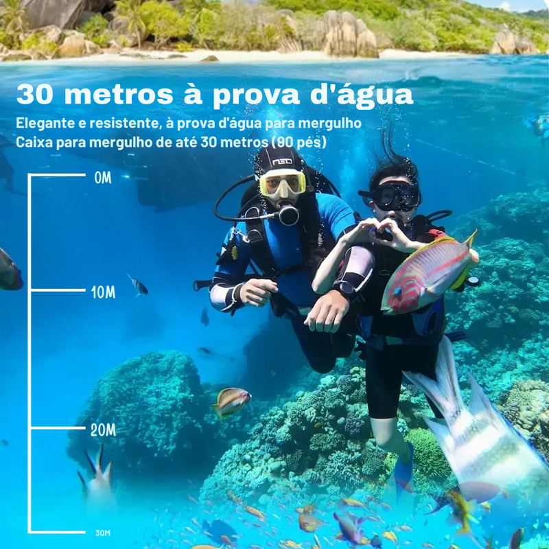 🎥 Câmera Esportiva Wi-Fi à Prova d’Água | 1080P 30FPS | Tela 2.0” | 170º Grande Angular | Mini Action Cam para Esportes Radicais