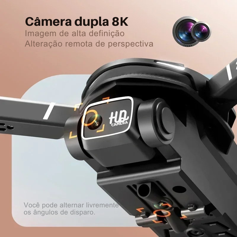 🚀 Drone V88 8K 5G GPS Profissional – Câmera Dupla HD | Estabilização | Evitação de Obstáculos | Longo Alcance | Quadcopter RC