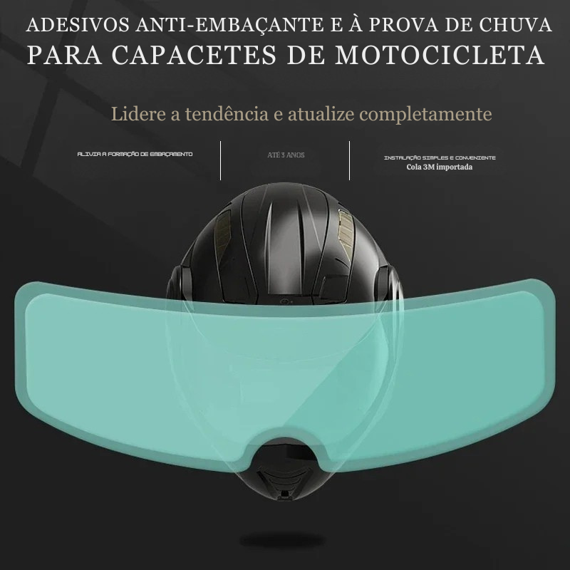 Película anti-chuva para viseira de capacete de motocicleta -  Película anti-embaçamento - Alta definição