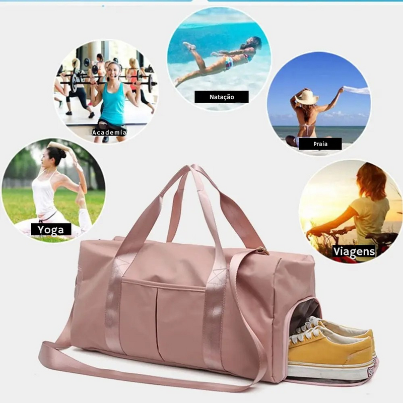 Bolsa de Viagem Esportiva Feminina com Compartimentos Inteligentes