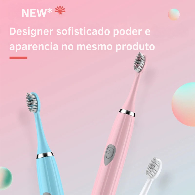 Escova de Dente Elétrica para Adultos – Alta Performance, Portátil e à Prova d'Água: