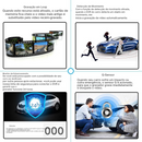 Retrovisor Integrado 4.3 polegadas -  Gravador Câmera Frontal + Câmera Traseira + Sensor de Movimento