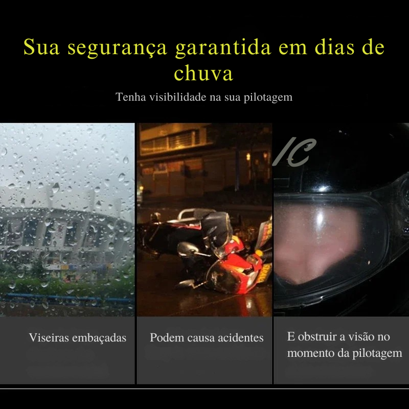 Película anti-chuva para viseira de capacete de motocicleta -  Película anti-embaçamento - Alta definição