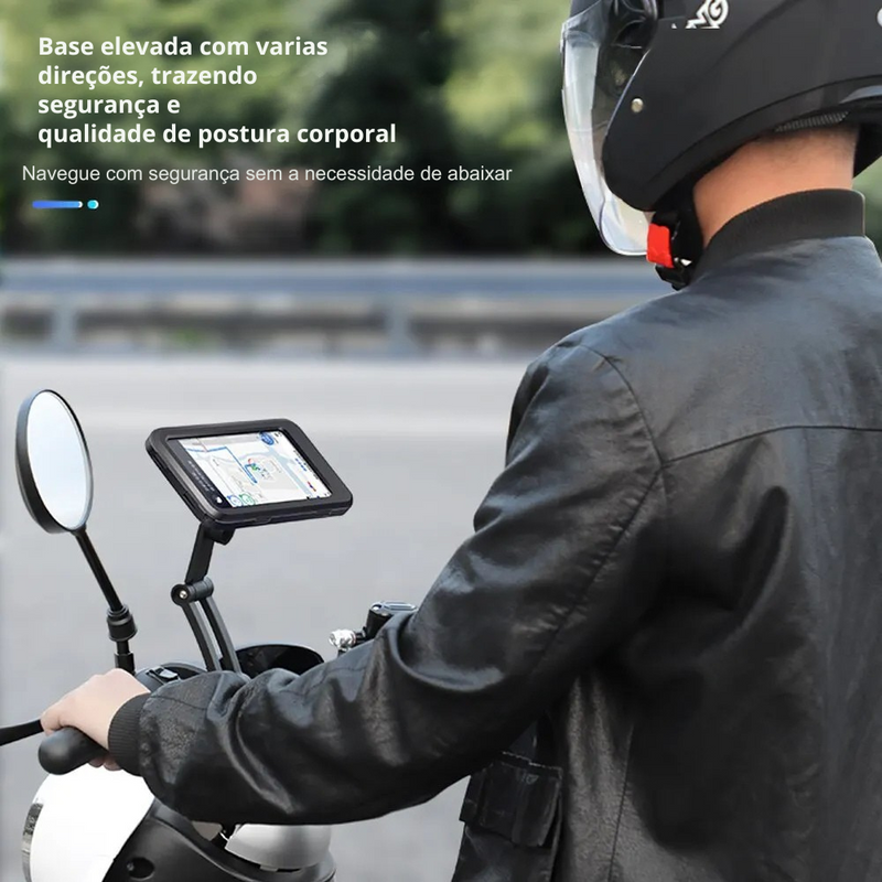 Suporte de celular para motocicleta - A prova d'água - Universal - Rotação 360º
