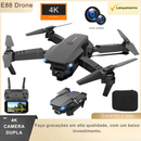 🚀 Drone Profissional E88 Pro 4K – Wide Angle | Câmera HD | WiFi FPV | Dobrável | Retenção de Altura | Controle Remoto | Quadcopter RC