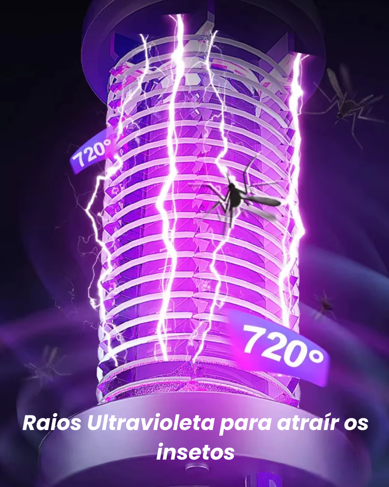 Armadilha de Insetos elétrica - Ultravioleta, Repelente, Recarregável