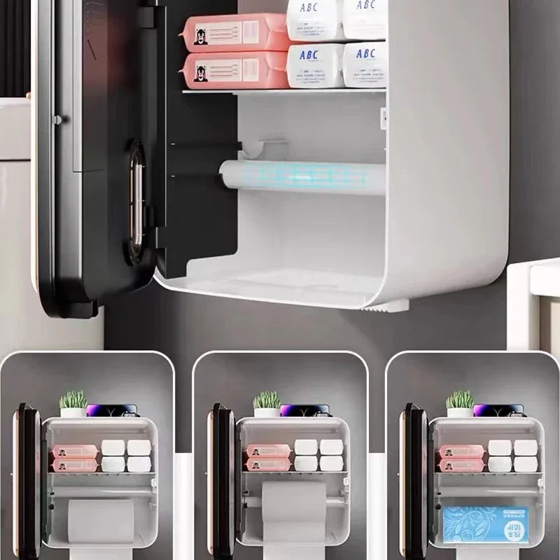 Porta-Papéis com Sensor e Aromatizador – Carregamento USB