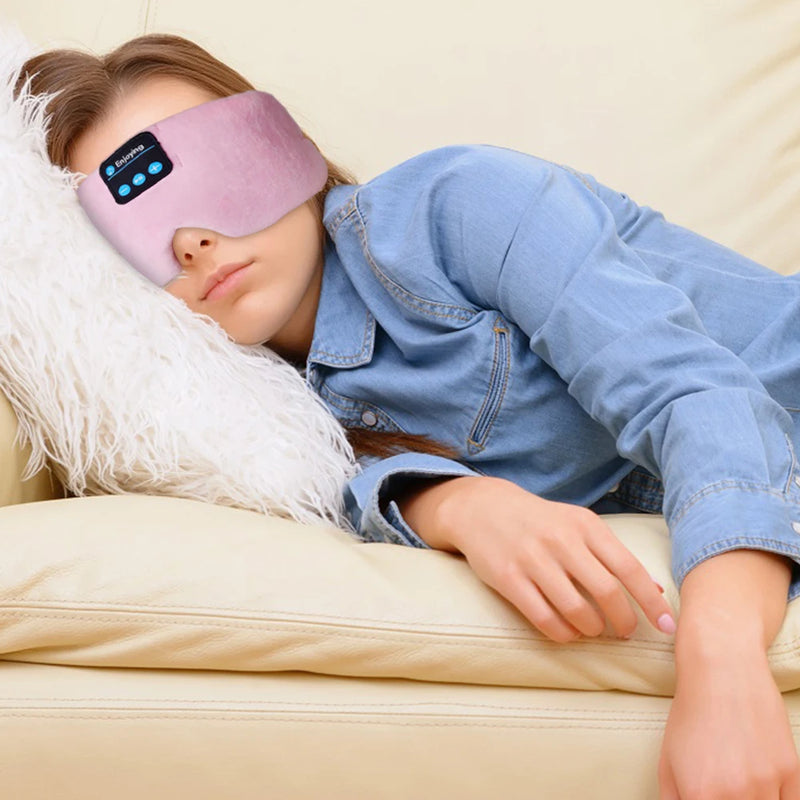 Máscara de sono 3D inteligente - Bluetooth, Fones de Ouvido internos, Blackout