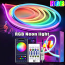 💡 Fita de LED Neon RGB 5V USB |  5M | Flexível e À Prova d’Água | Controle Bluetooth + Controle Remoto | Decoração Dream Color para Casa, TV e Ambiente Externo