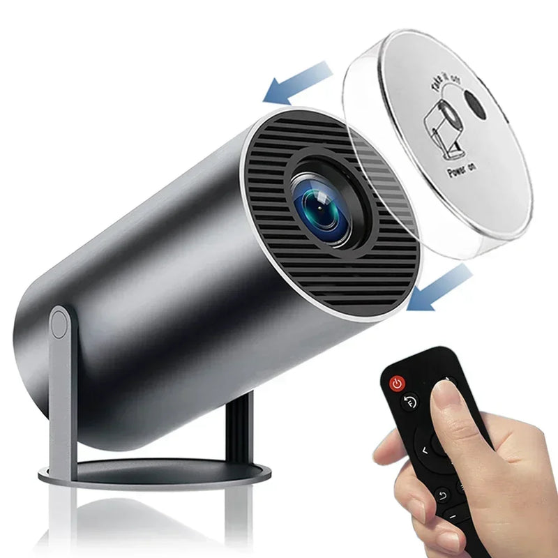 🎥 Projetor Portátil  HY300 Plus 2025 | Android 11 | 4K Suportado | 9500 Lúmens | Wi-Fi 6 + Bluetooth 5.0 | Keystone Automático | Mini Cine em Casa